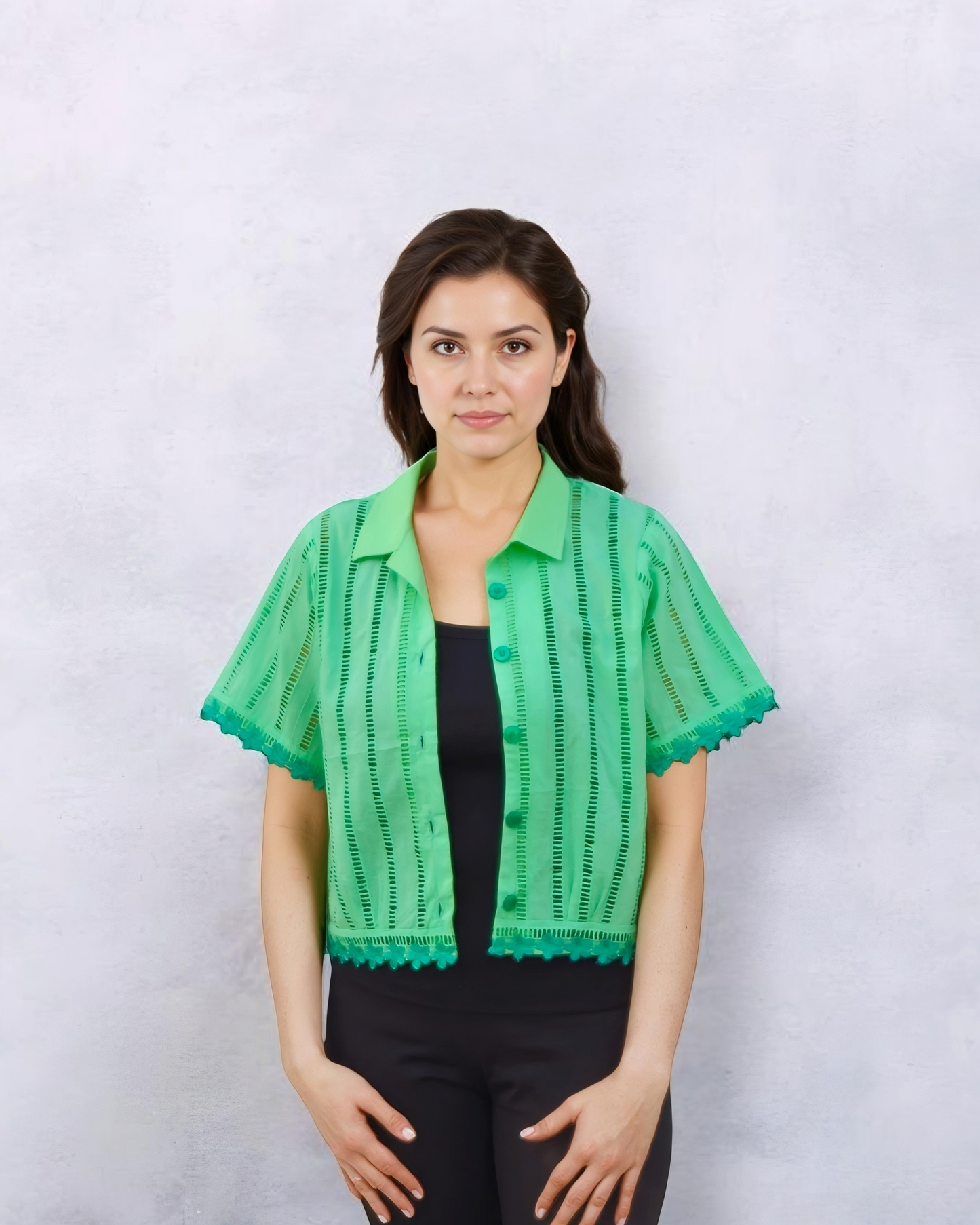 Breezy Cut-Out Crop Shirt