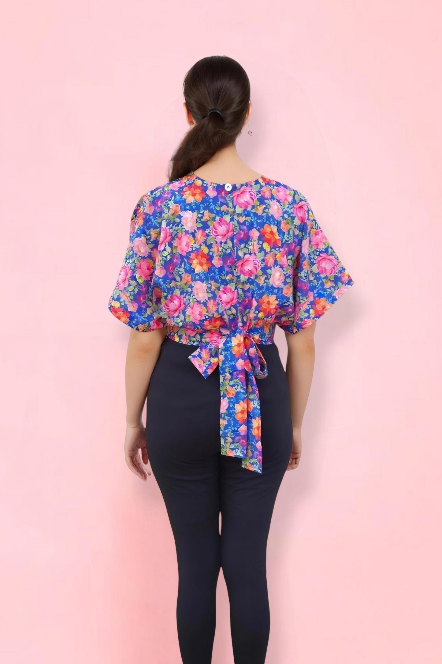Rosewater Tie-Back Crop Top