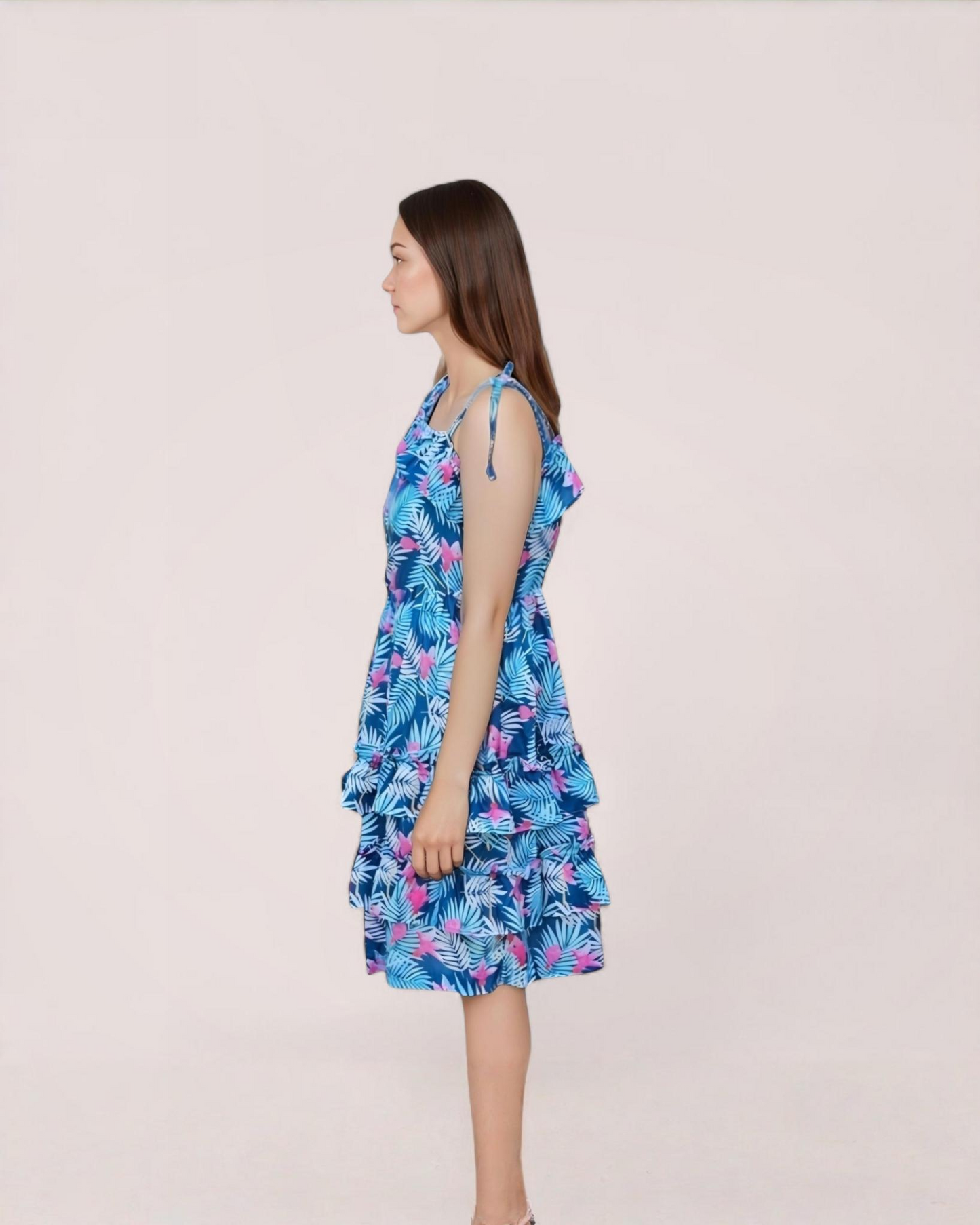 Pine One Shoulder Mini Dress