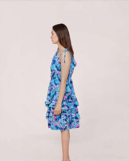 Pine One Shoulder Mini Dress