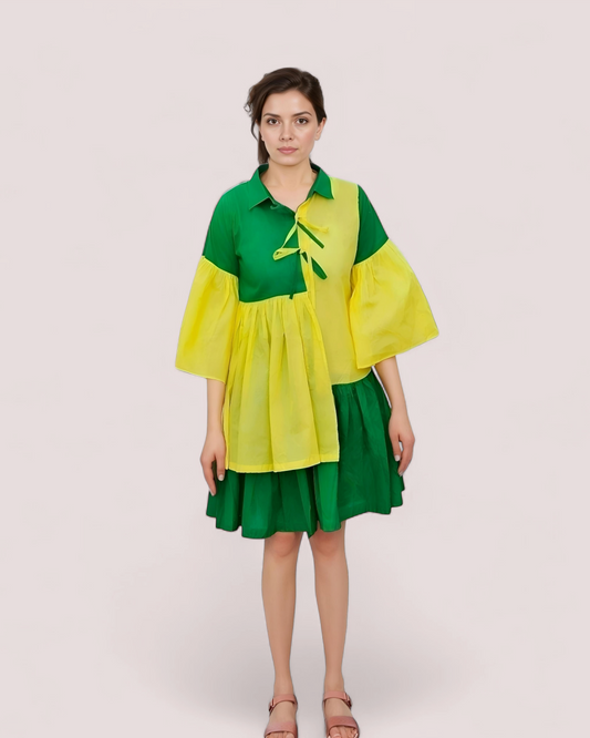 Citrus Flare Mini Dress