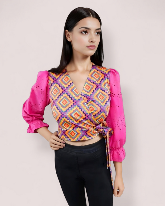 Tribal Tango Wrap Top