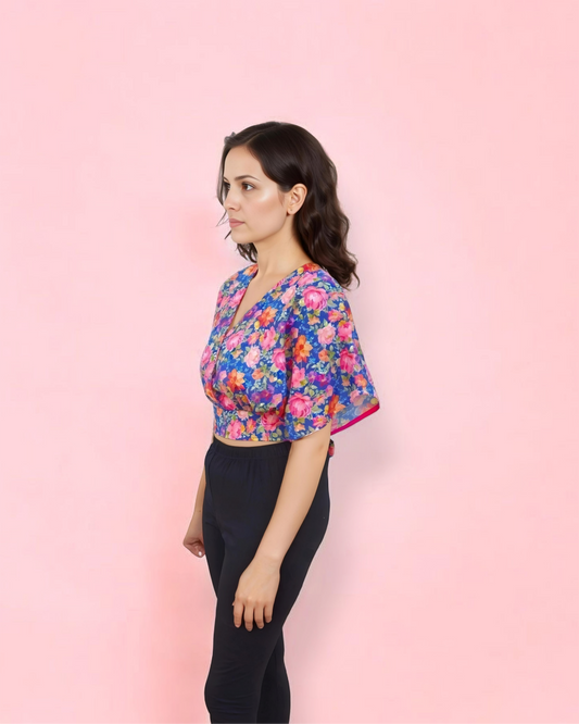 Rosewater Tie-Back Crop Top