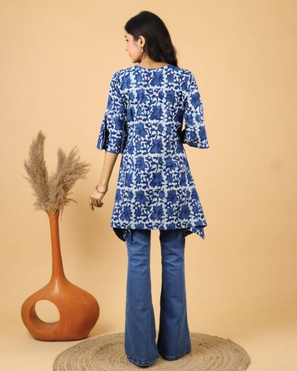 25 Indigo Handblock Cotton Kurti