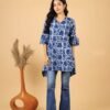 26 Indigo Handblock Cotton Kurti