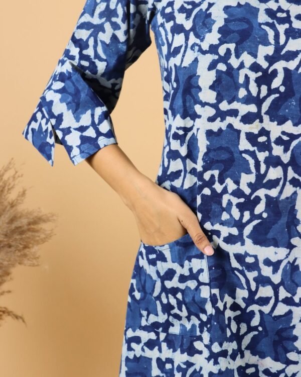 27 Indigo Handblock Cotton Kurti
