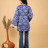 30 Royal Blue Full Sleeves Cotton Kurti
