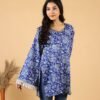 32 Royal Blue Full Sleeves Cotton Kurti