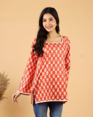 full sleeves cotton kurti for women
