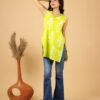 Lime Green Wide Strap Kurti Top