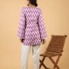 Lavender Buti Full Sleeves Cotton Kurti