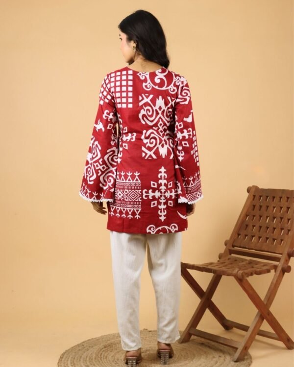 83 Gulaab Full Sleeves Cotton Kurti