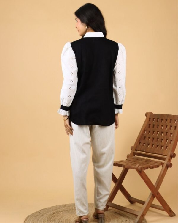 Midnight Bow Sleeved Shirt