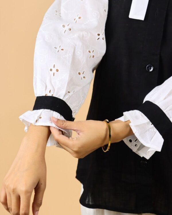 Midnight Bow Sleeved Shirt