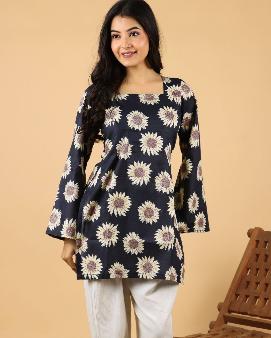 Bloom Full Sleeves Cotton Kurti