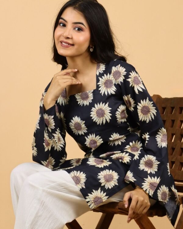 Bloom Full Sleeves Cotton Kurti