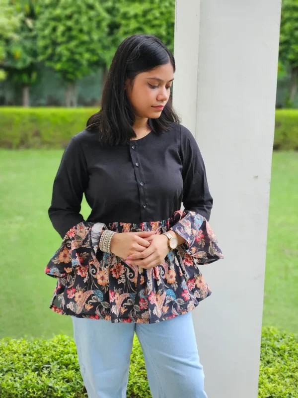Gul Peplum Top