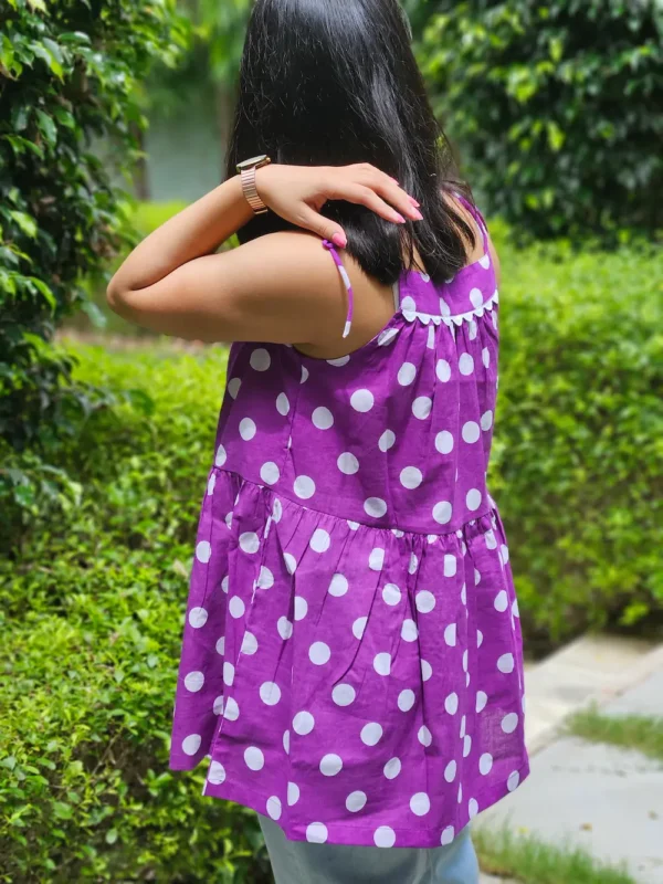 Purple Pop Peplum Top