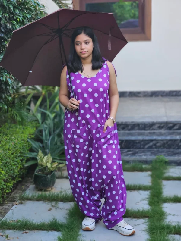 Purple Pop Dhoti Jumpsuit