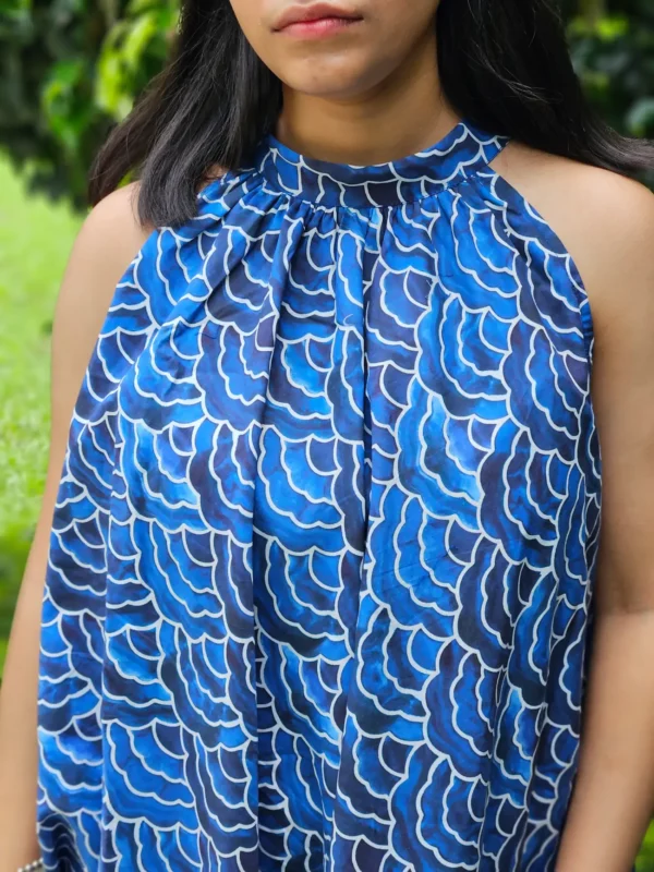 Blue Breeze Cotton Tent Dress