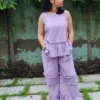 lavender Cotton Slub Co-Ord Set for women