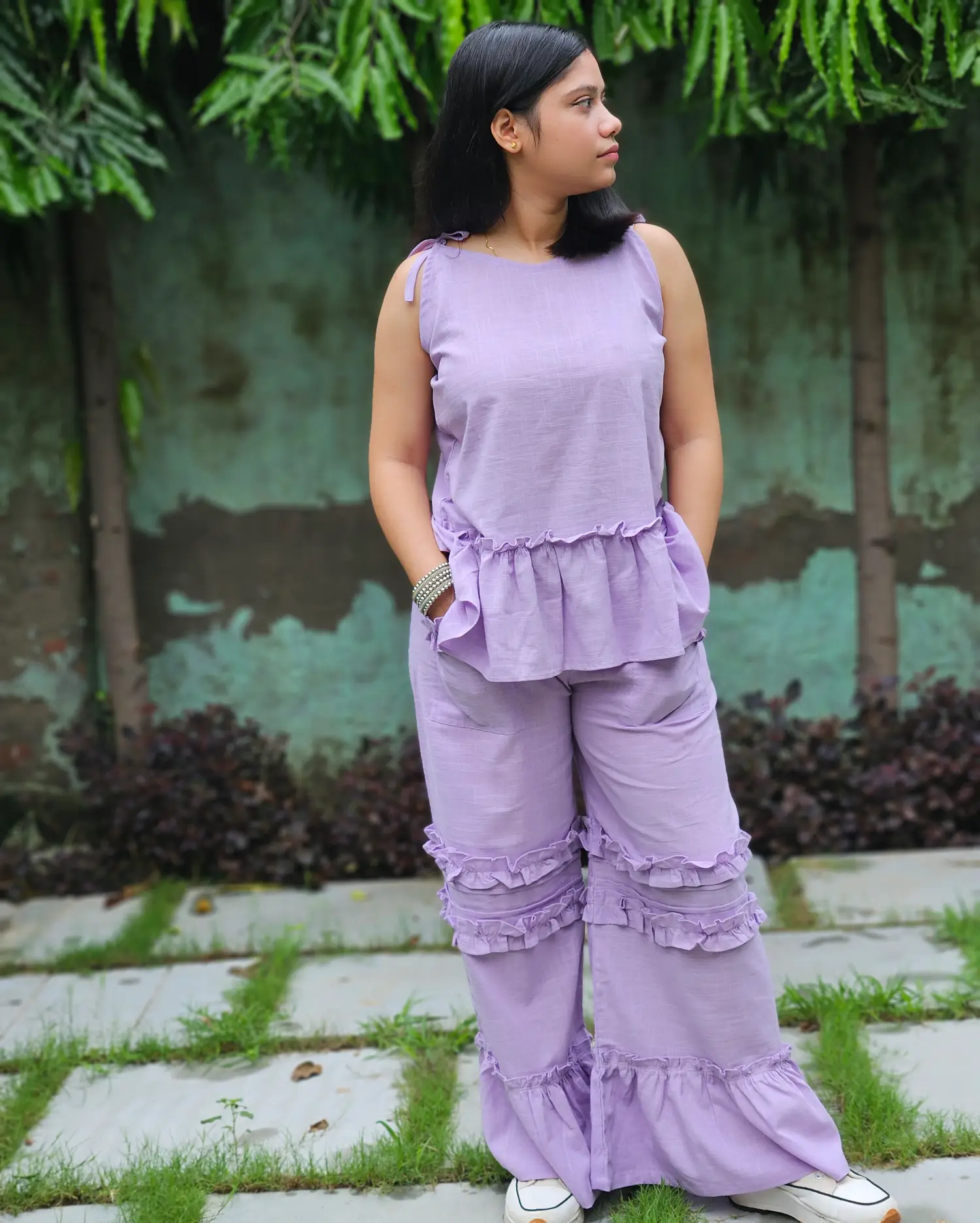 Lavender Slub Cotton Co-Ord Set