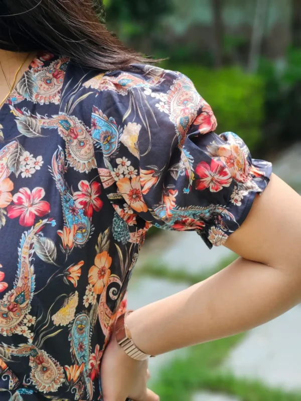 Midnight Bloom Cotton Dress