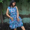 one shoulder mini dress green