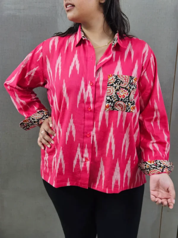 ikat cotton shirt for women