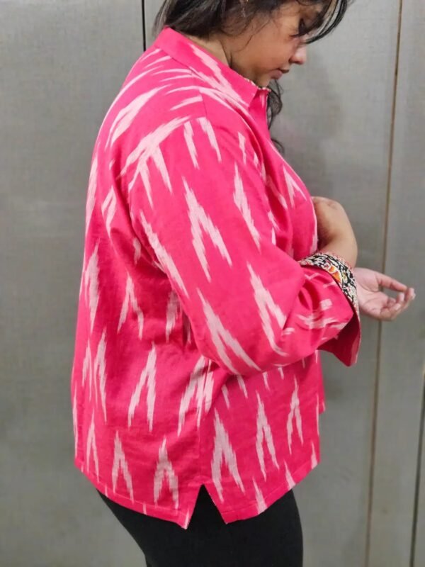 ikat cotton shirt for women