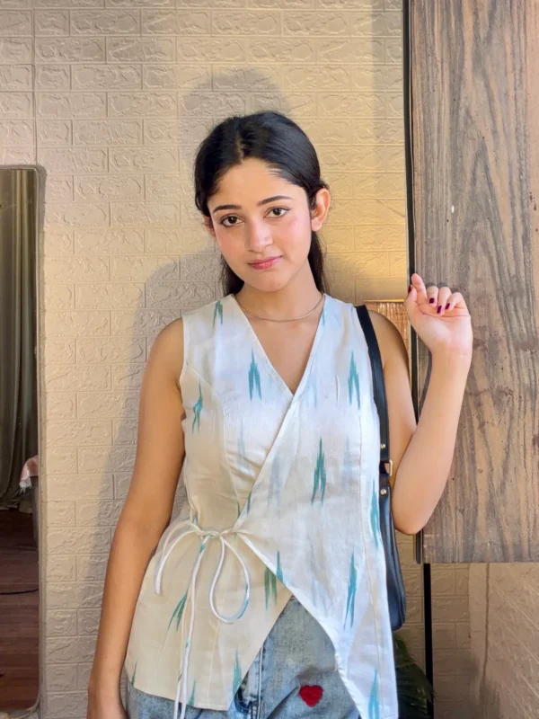 IMG_5071.JPG Ikat Breeze Cotton Wrap Top