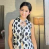 polka cotton corset top