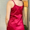 red glazed cotton sleeveless top